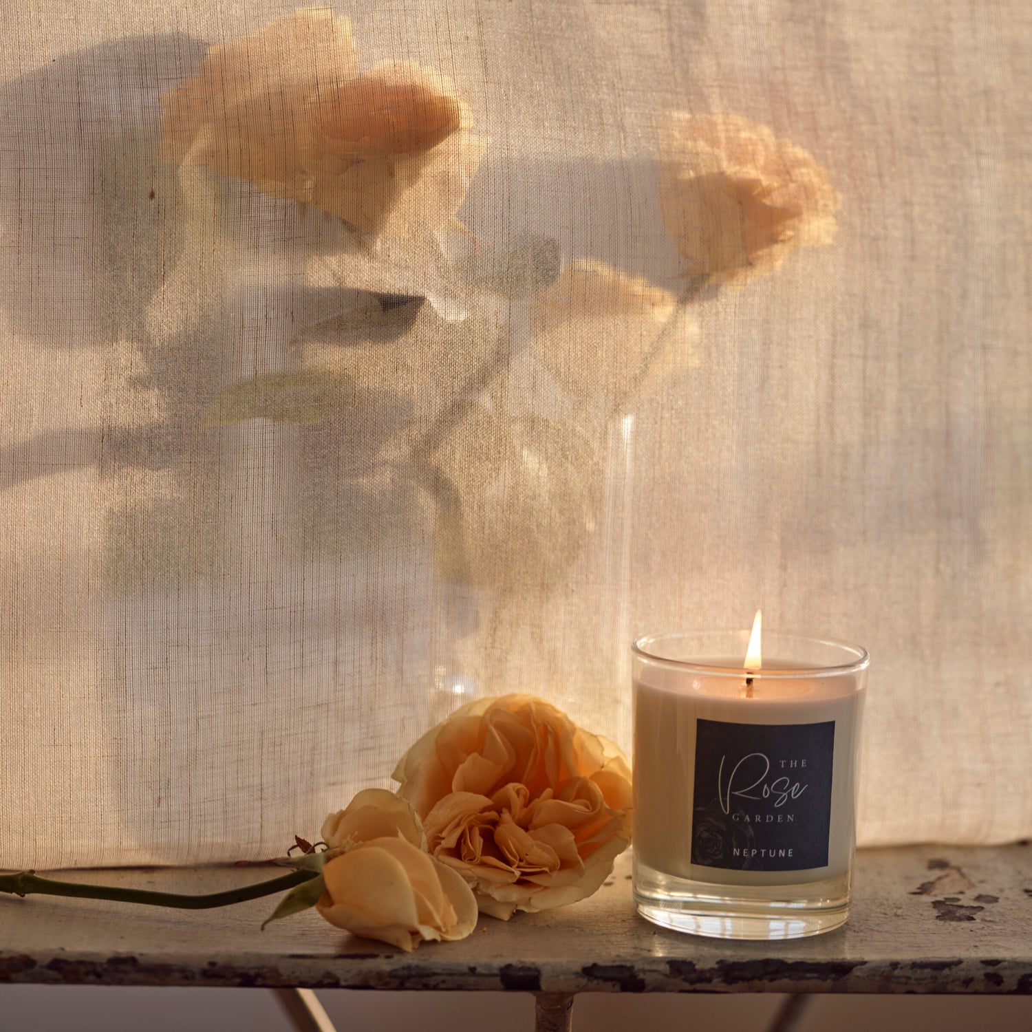 Fragrant Rose Garden Scented Candle - Neptune